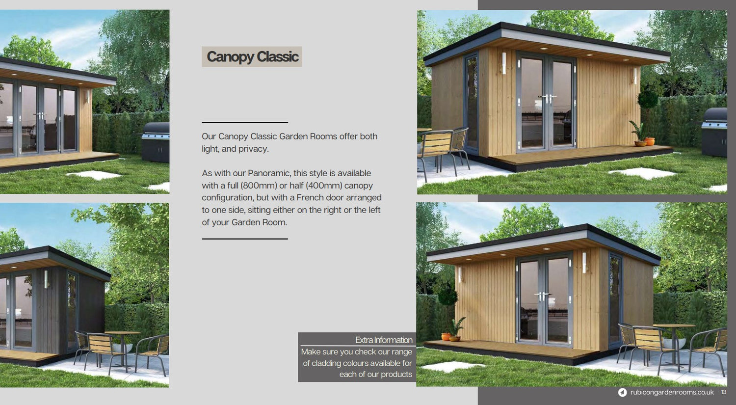 A sneak peak of the Canopy Classic page in the Rubicon Brochure