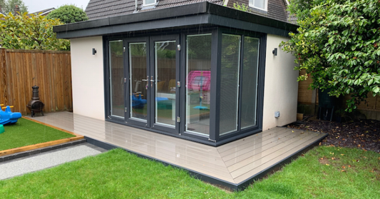 Garden office in Knutsford with k-rend exterior 
