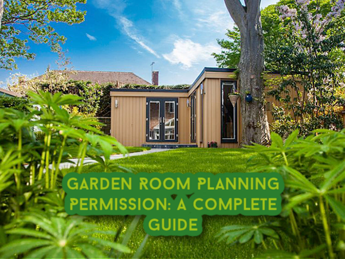 A corner garden room next to a large oak tree