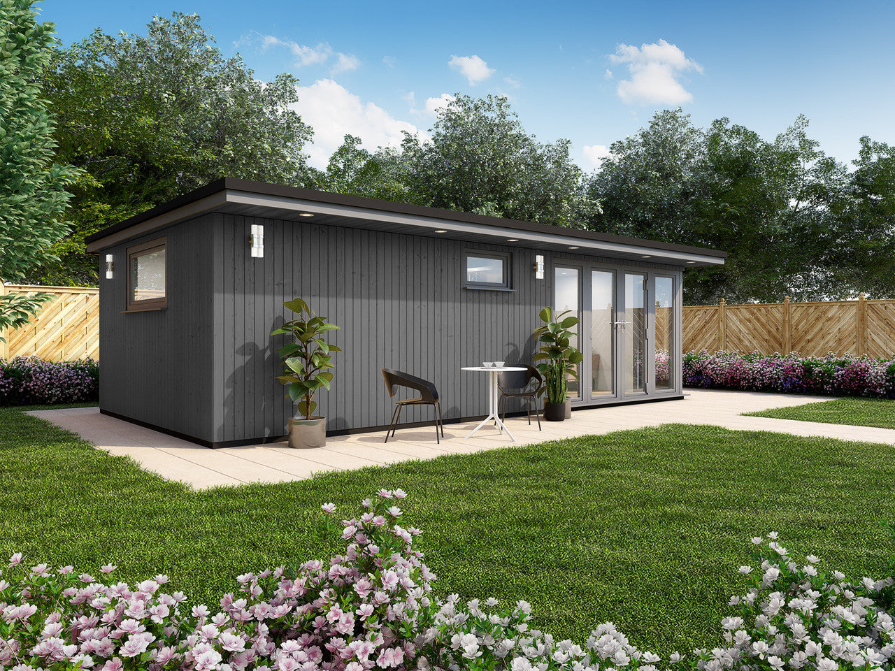 A one bedroom Composite granny annexe with shower room